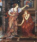 Caterina Cornaro, Queen of Cyprus Paintings - Queen Eleanor and Fair Rosamund by Evelyn de Morgan